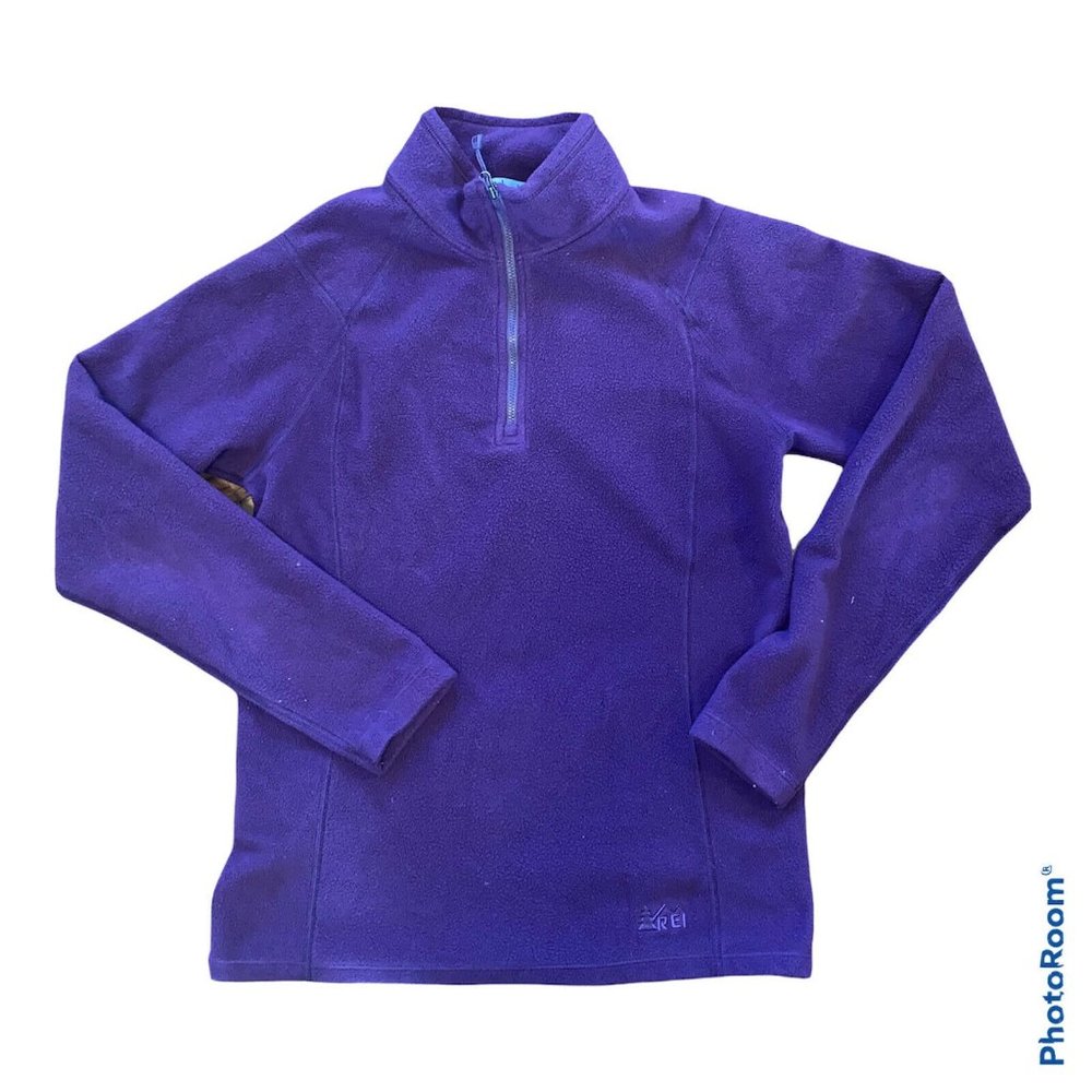 REI Womens Plum Purple quarter zip pullover fleece Size L